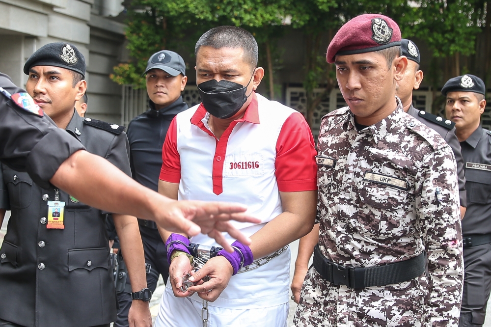 Former police commando Azilah Hadri is pictured after the Federal Court reduced his sentence to 40 years' imprisonment and 12 strokes of the cane, in Putrajaya on October 10, 2024. — Picture by Yusof Mat Isa