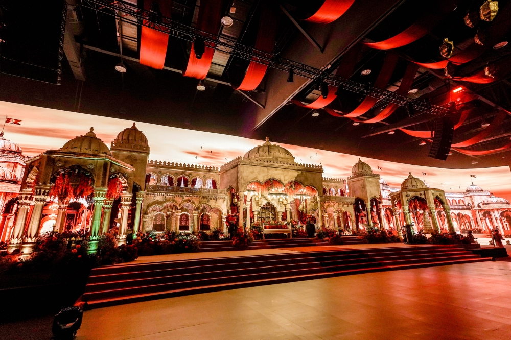 The venue transformed into a dazzling Mughal-themed masterpiece, straight out of a movie set. — Picture courtesy of DMY Creation 