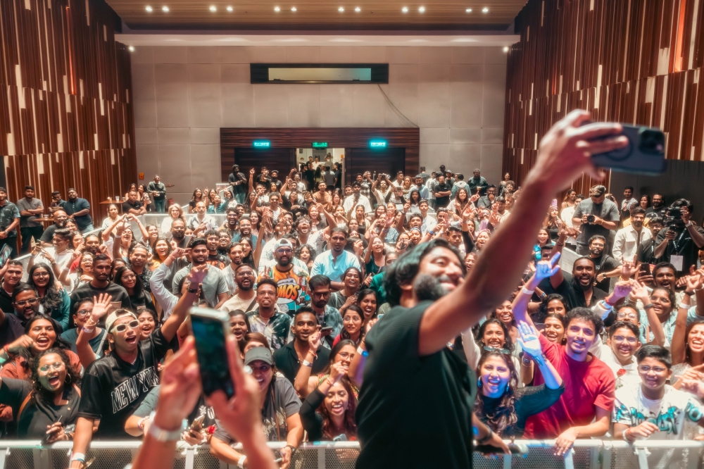 A SELFIE WITH THE CROWD: Memorable moments included engaging performances of independent music and unplugged covers, notably Nenjiniley, which went viral on social media. — Pic by Dilip Raj