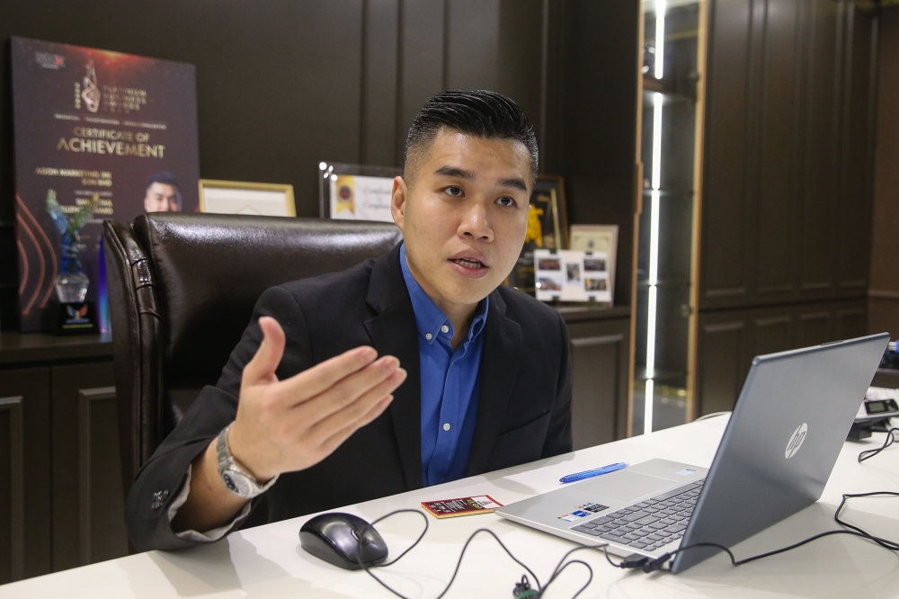 Ago Marketing M Sdn Bhd founder Kit Goh speaks to Malay Mail during an interview at his office at Pertama Complex in Kuala Lumpur on October 15, 2024. — Picture by Yusof Mat Isa