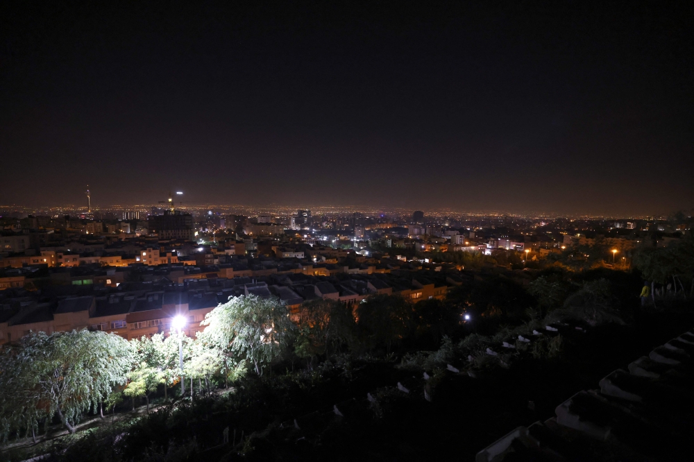 A general view of Tehran after several explosions were heard in Tehran on October 26, 2024. Israel announced the launch of 