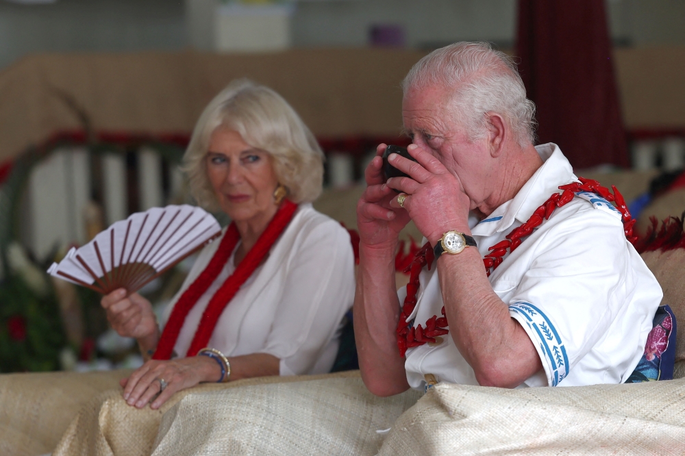 Britain's King Charles III drinks kava, locally known as 