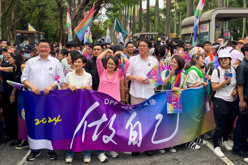 Taiwan Vice President Hsiao Bi-khim attends the annual Taiwan’s Pride parade in Taipei October 26, 2024. — Reuters pic