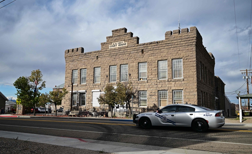 The historic Esmeralda County Courthouse is seen in Goldfield, Nevada, where the casting and counting of ballots takes place for residents of the state's least populous county of Esmeralda, on October 17, 2024. — AFP pic