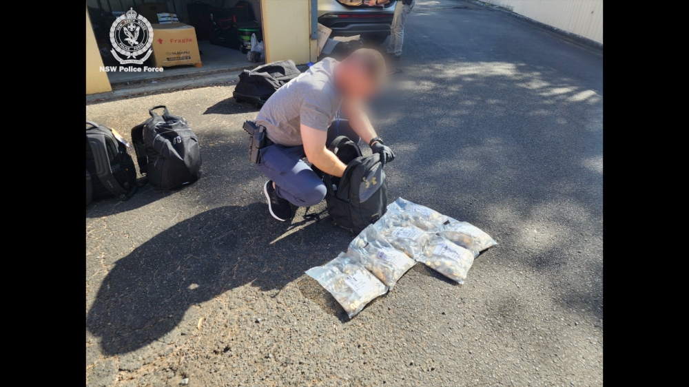 Detectives uncovered more than 40,000 coins at a self-storage facility in Wentworthville. — Image courtesy of the NSW Police Force