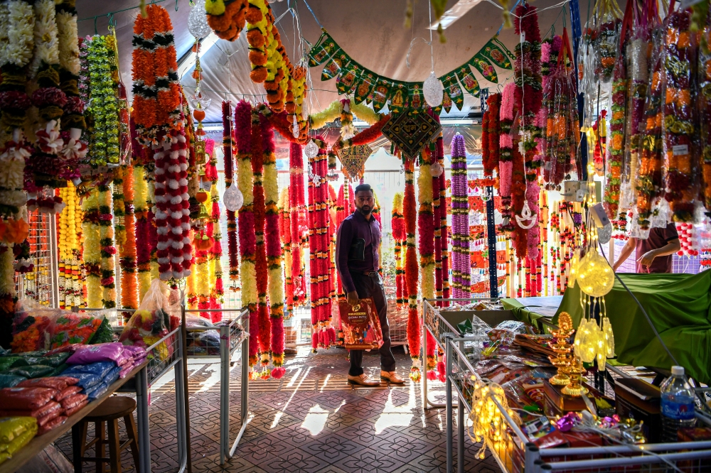 Deepavali preparations at Little India, Brickfields, October 30, 2024. According to the author, the real answer for Deepavali joy is for people to be with those they love and share the day, holiday or not. — Bernama pic 