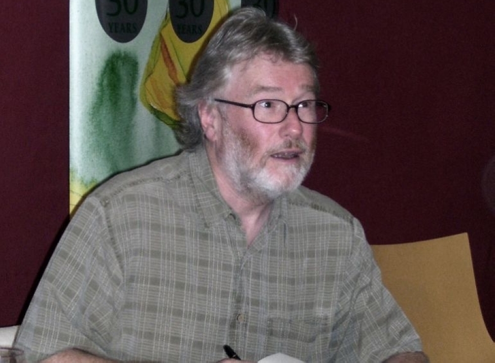 File picture of Scottish science-fiction writer Iain Banks at the Edinburgh International Book Festival in 2009. — AFP pic