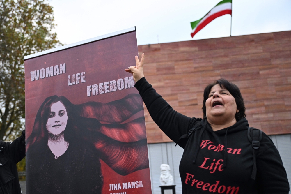 Near-nationwide protests erupted in 2022 following the death in custody of Mahsa Amini, an Iranian Kurdish woman who had been arrested for an alleged breach of dress code. — AFP pic