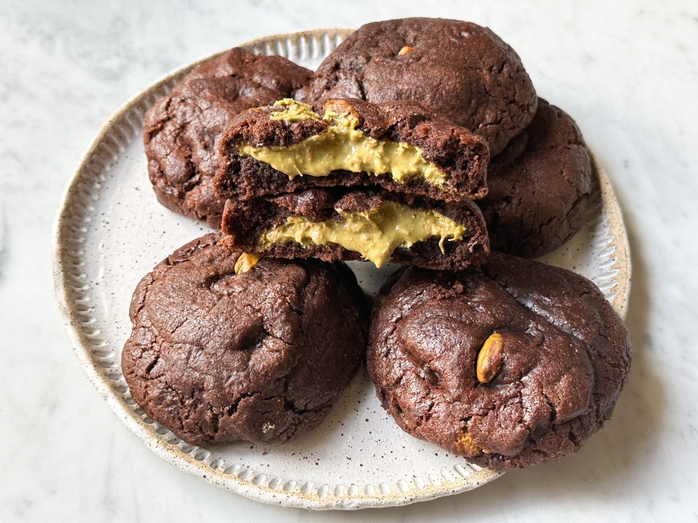 Cookiecrumbs’ Pistachio Kunafa Cookie is every cookie monster’s dream with its rich, soft chocolate cookie filled with pistachio white chocolate ‘kunafa’. — Picture by Lee Khang Yi