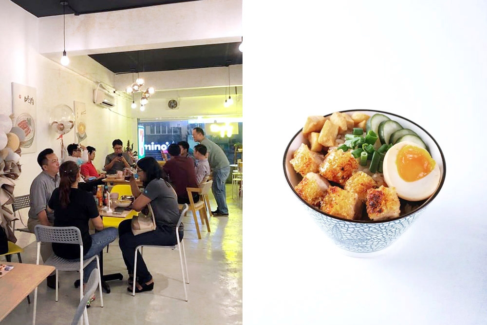 A comfortable dining space (left). Roast pork rice bento (right). — Pictures courtesy of Simply by DaYork