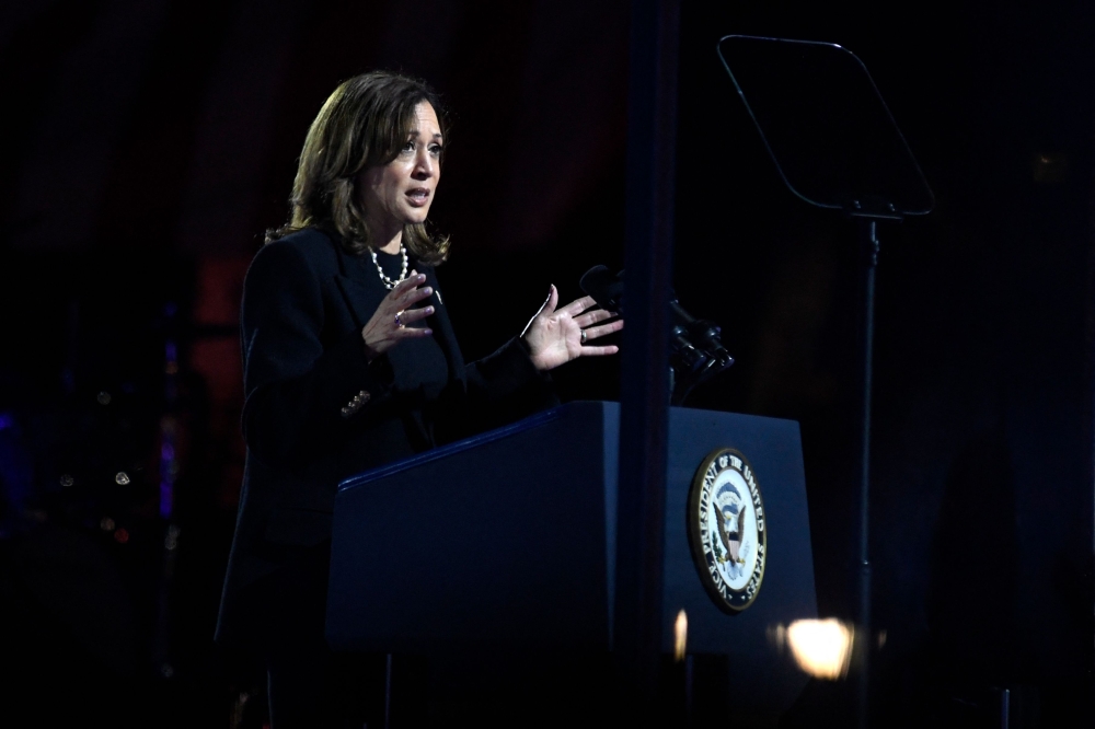 In Philadelphia, the steps of the city’s art museum were lit up in shades of royal blue, with a long queue snaking its way to the venue for Kamala Harris’s rally. — AFP pic 