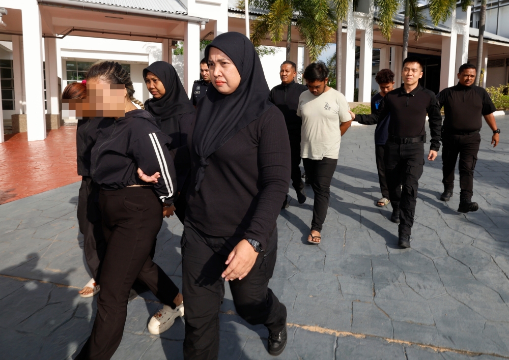 Four friends, including two teenage girls, were sentenced to three years in jail by the Magistrate’s Court here for jointly abducting a 12-year-old girl about a month ago. — Bernama pic