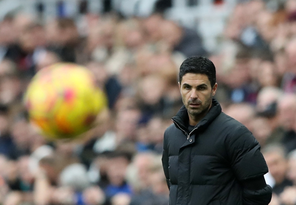 Arteta’s side will look to restore morale today after a three-game winless streak in the Premier League. — Reuters pic