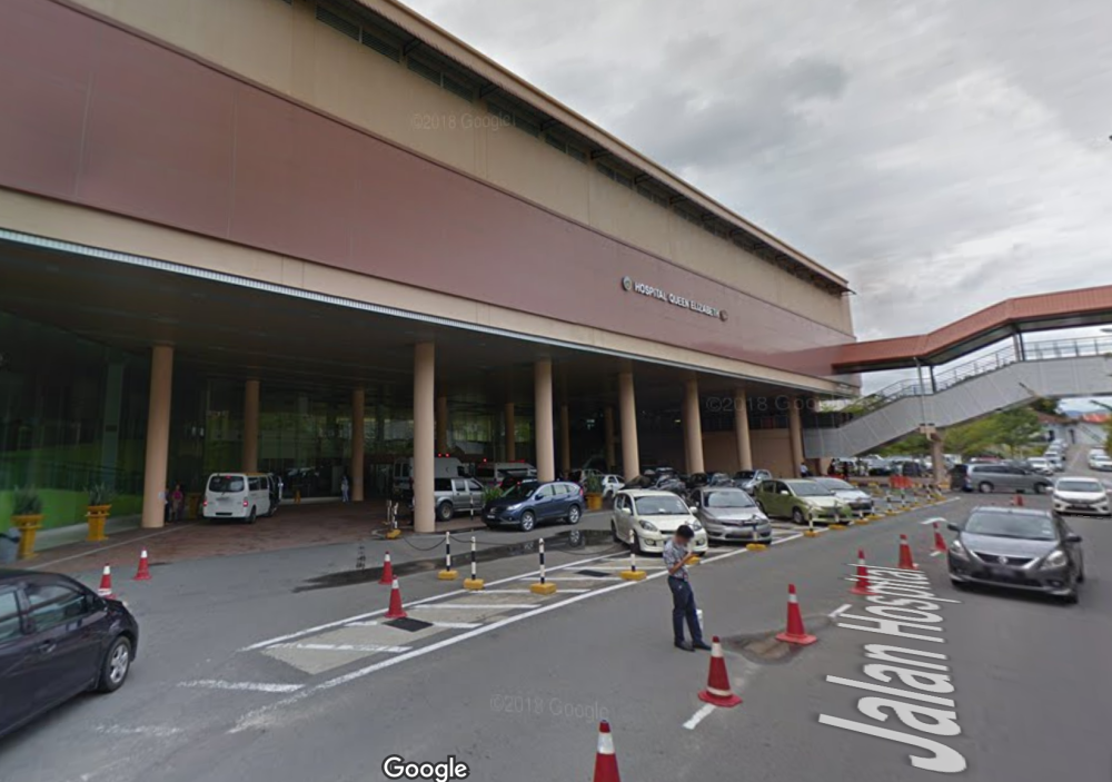 A Google street view of the Queen Elizabeth Hospital I in Kota Kinabalu, Sabah.