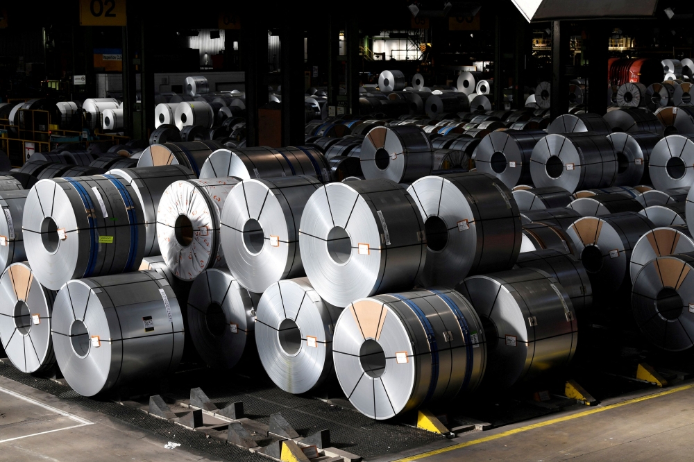 Steel rolls are pictured at the plant of German steel company Salzgitter AG in Salzgitter, Germany March 2, 2020. — Reuters pic