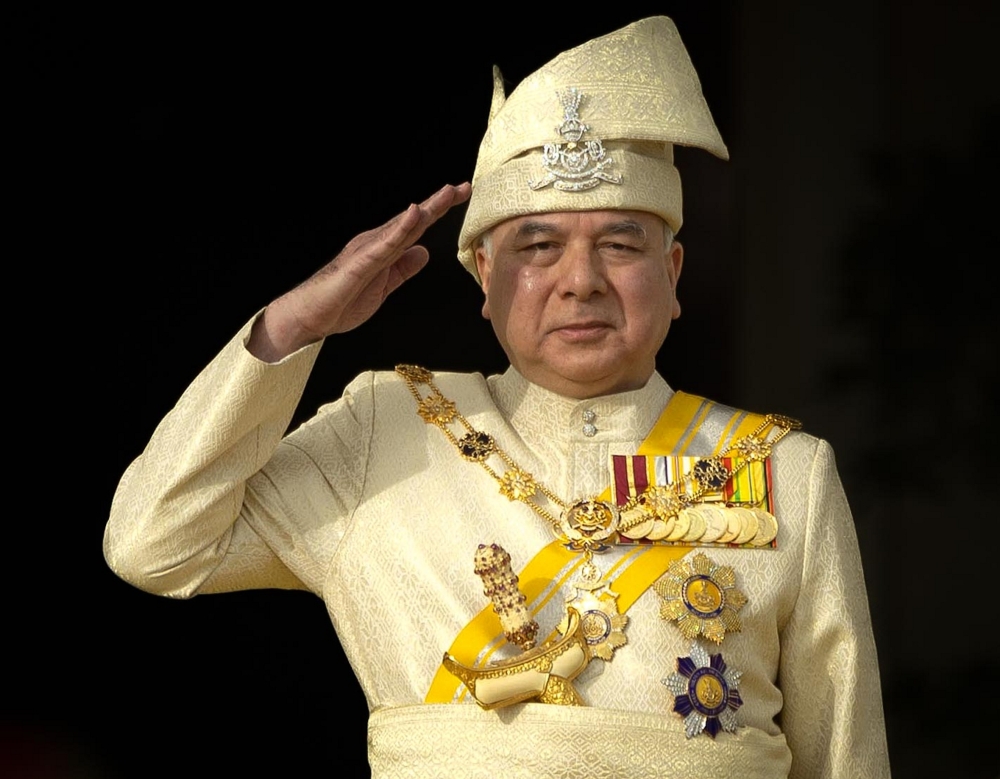 The Sultan of Perak Sultan Nazrin Shah salutes at the Guard of Honour Ceremony in conjunction with the celebration of his 68th Birthday at Istana Iskandariah November 9, 2024. — Bernama pic