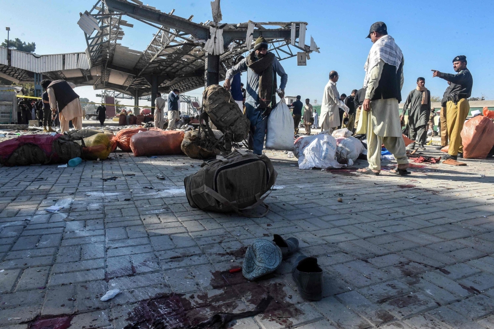 At least 24 people were killed and more than 40 injured in the bomb blast. — AFP