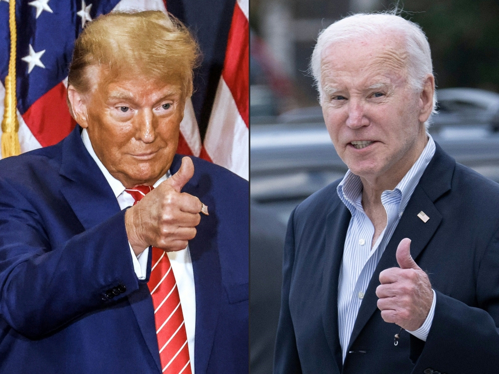 Joe Biden will meet with President-elect Donald Trump at the White House on Wednesday after the US leader pledged an orderly transfer of power back to the Republican he beat in elections just four years ago. — AFP pic