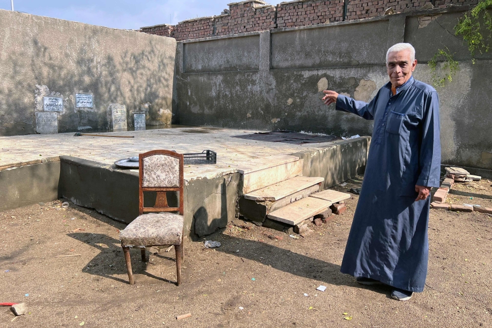 Sayyed al-Arabi, 71, who has lived and guarded the Ain Al-Sira cemetery in Old Cairo for decades, speak to AFP on November 4, 2024, before the demolition of the graveyard. — AFP pic