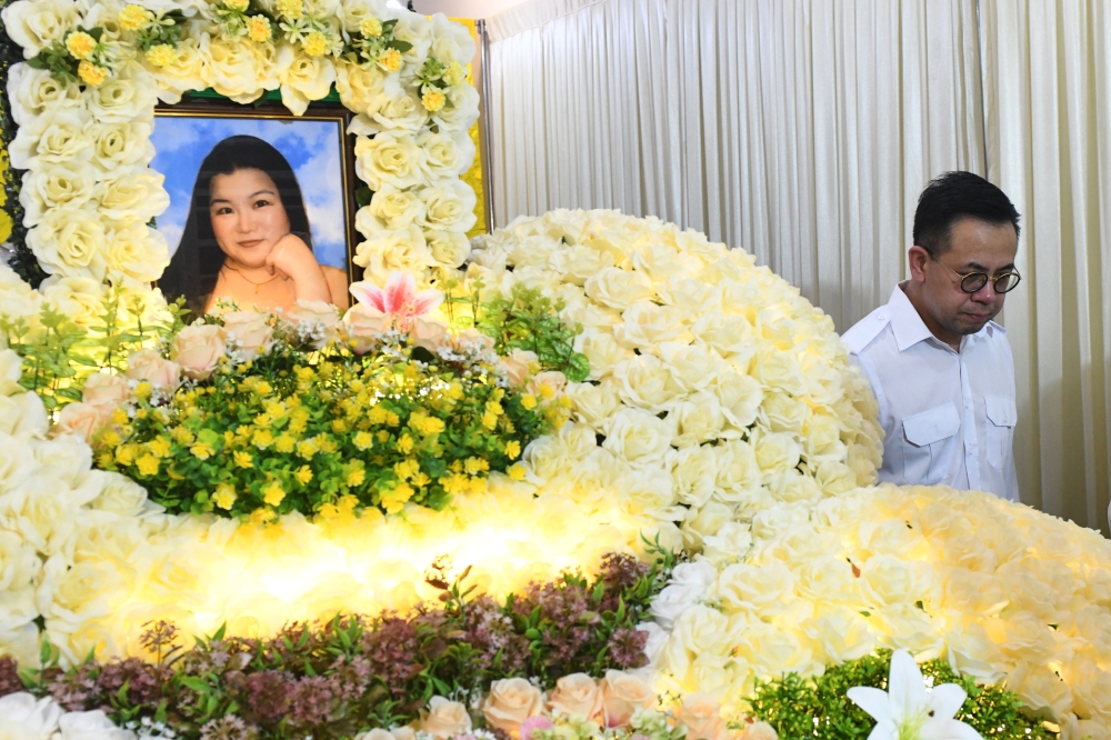 Human Resources Minister Steven Sim Chee Keong is seen during the funeral of Lee Zi Rou in Bukit Mertajam, Penang November 16, 2024. — Bernama pic