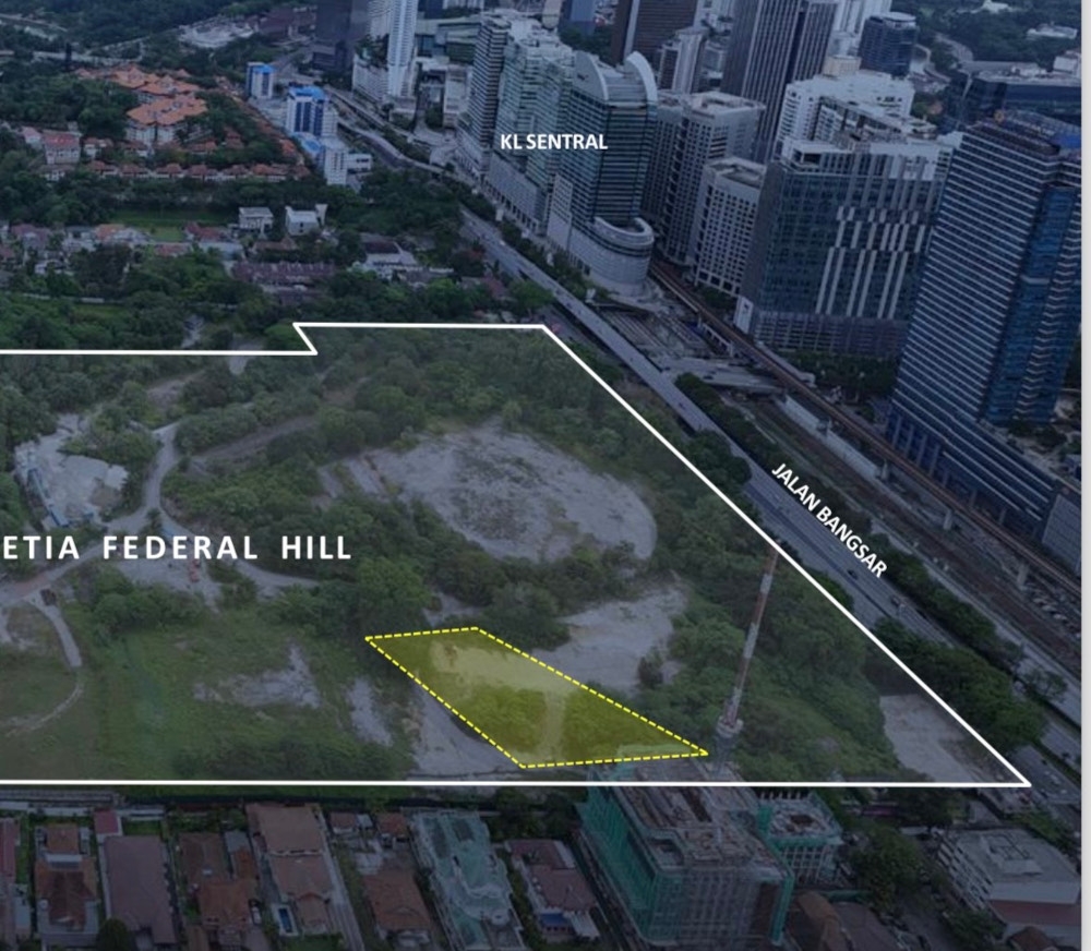 Screen capture of presentation by Setia Federal Hill Sdn Bhd on proposed location of 62-storey condominium. — Picture courtesy of Jalan Abdullah residents