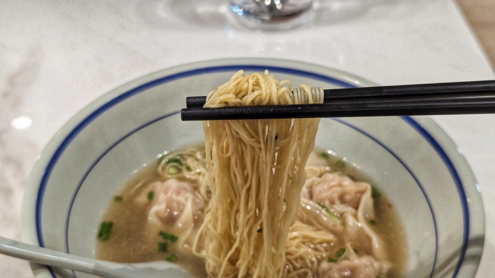 The thin, springy strands of 'wantan' noodles are great to chew on. — Picture by Ethan Lau