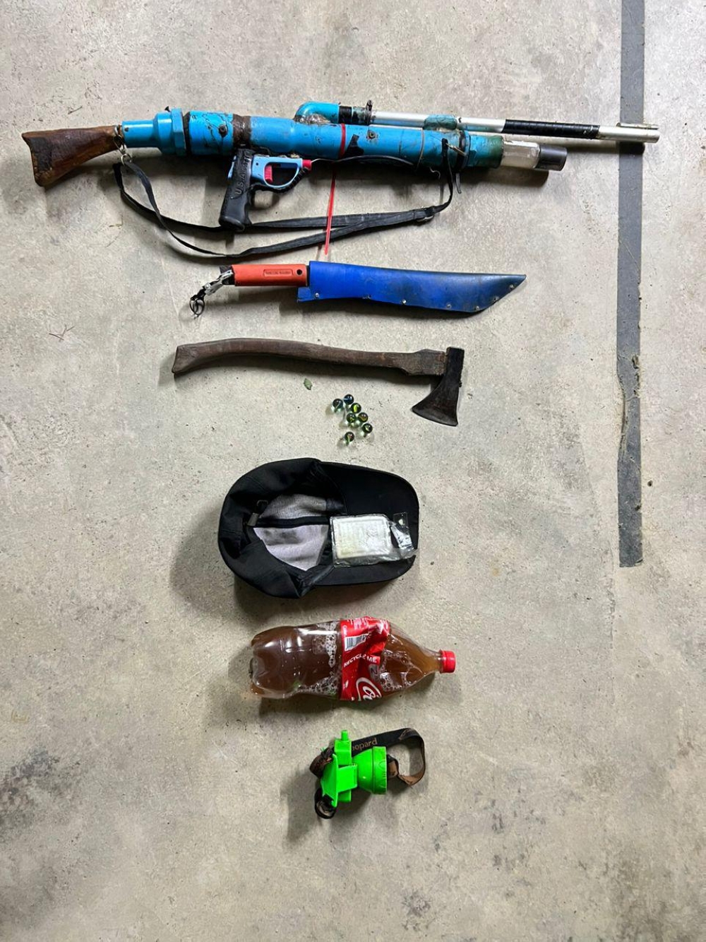 Weapons and items seized from the Thai national captured in Kelantan on Nov 15, 2024. — Picture courtesy of the Malaysian Armed Forces