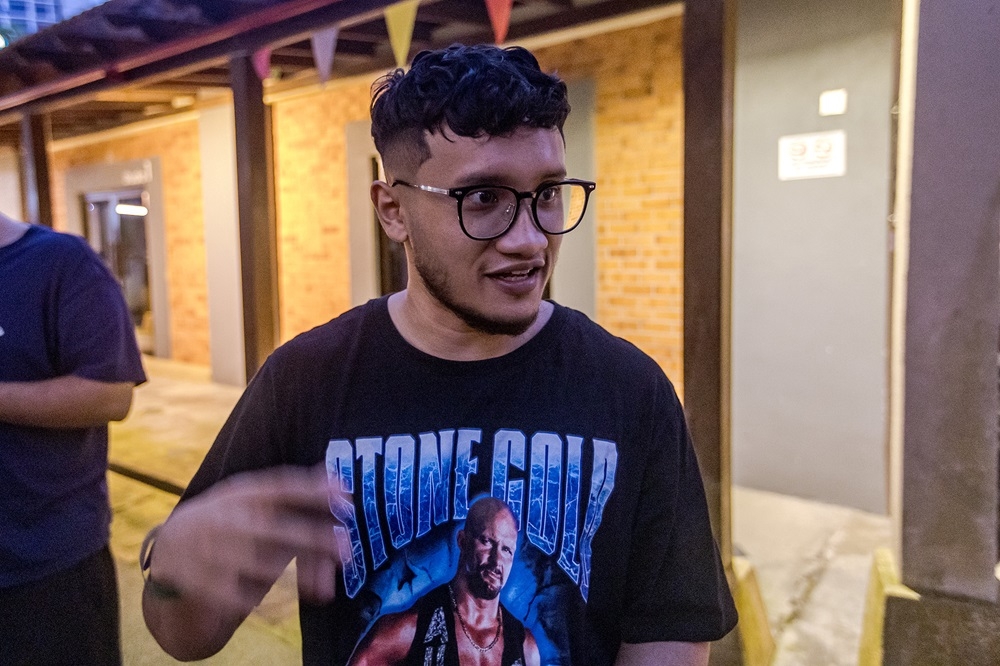 Malaysian rapper Donrealla had a great experience at his first indie wrestling show. — Picture by Firdaus Latif