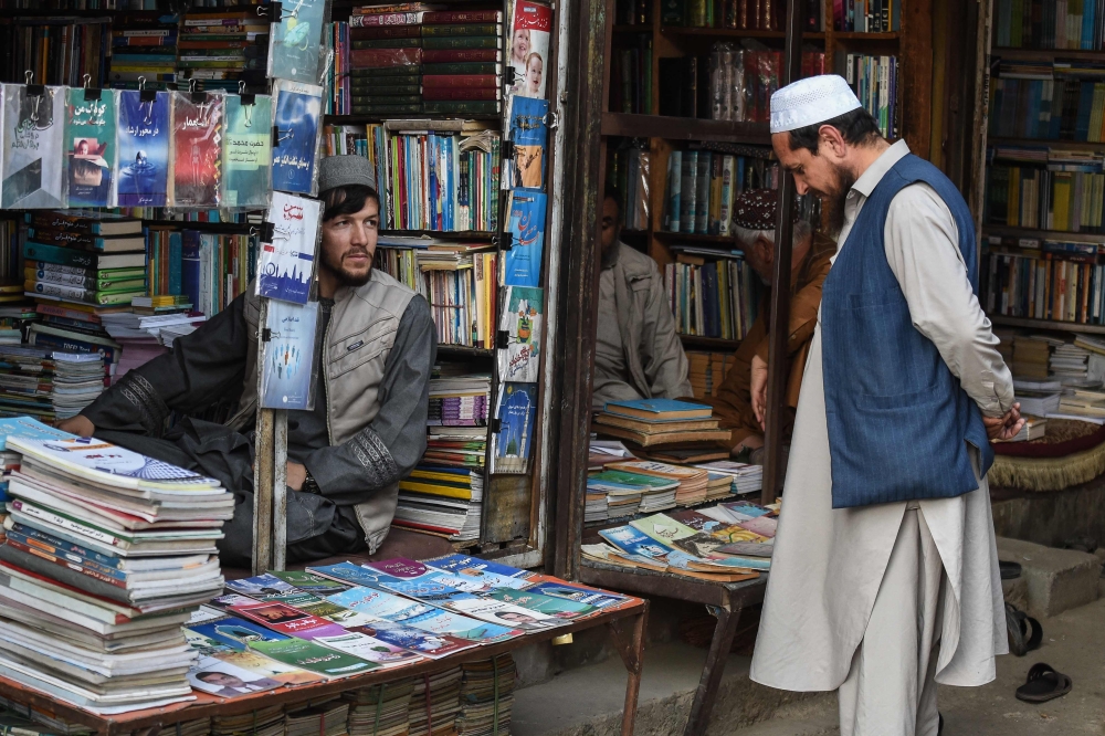 In Kabul and Takhar — a northern province where booksellers said they had received the list of 400 banned books — disallowed titles remained on some shelves. — AFP pic