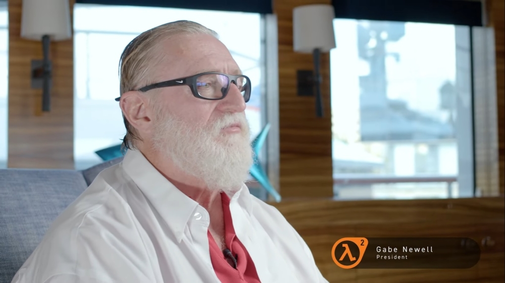 President and co-founder of Valve Corporation Gabe Newell seen here in a recently released documentary commemorating the 20th anniversary of ‘Half-Life 2’. — Screengrab from YouTube