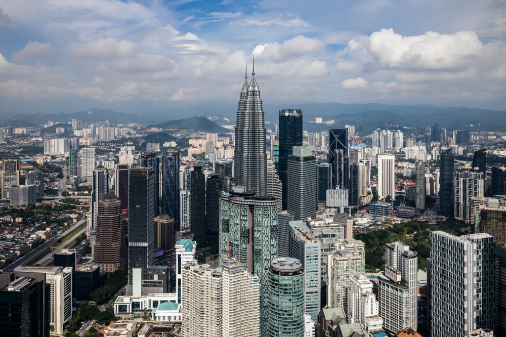 A general view of the Kuala Lumpur city centre on January 10, 2023. —Picture by Firdaus Latif