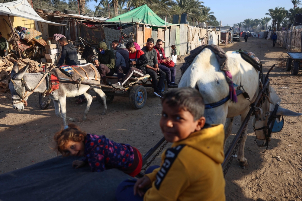 Donkey-pulled carts were a fairly common sight in pre-war Gaza. — AFP pic