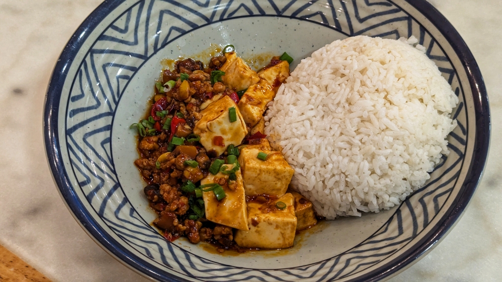 ‘Mapo tofu’ rice is a comforting bowl. — Picture by Ethan Lau