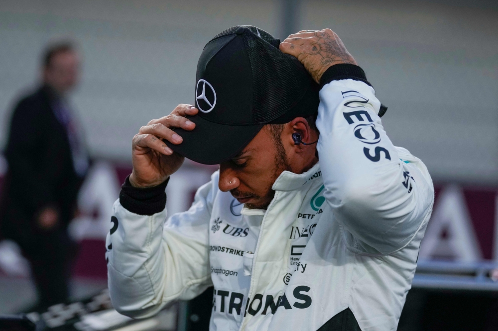 Lewis Hamilton endured another grim weekend and made clear he is not expecting a happy ending to his title-laden time with Mercedes. — AFP pic