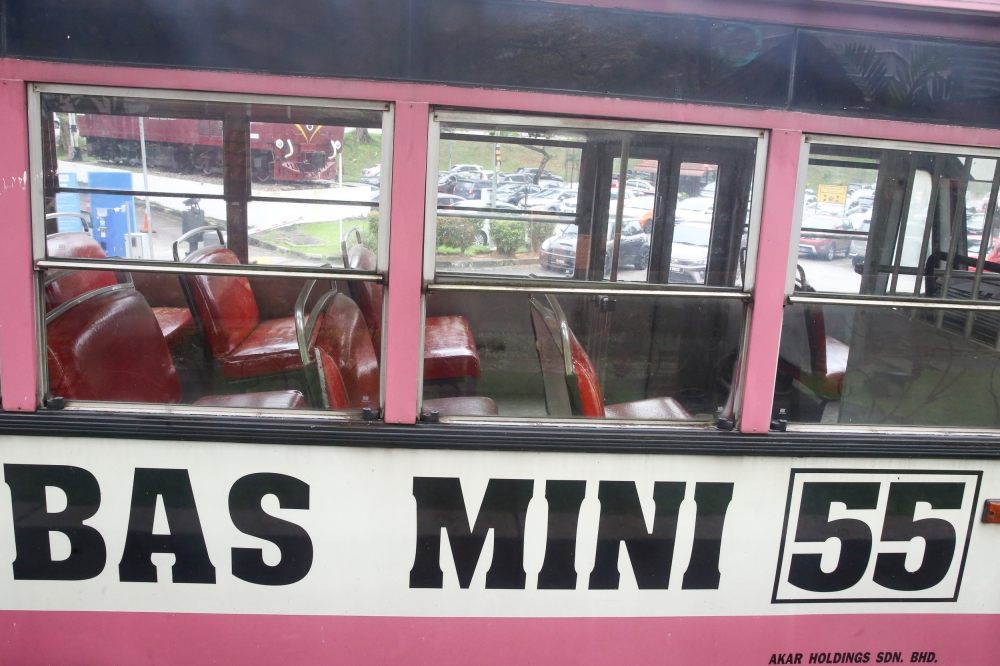 A glimpse into the interior of a preserved 'bas mini' displayed in the National Museum. Dec 4, 2024. — Picture by Choo Choy May .