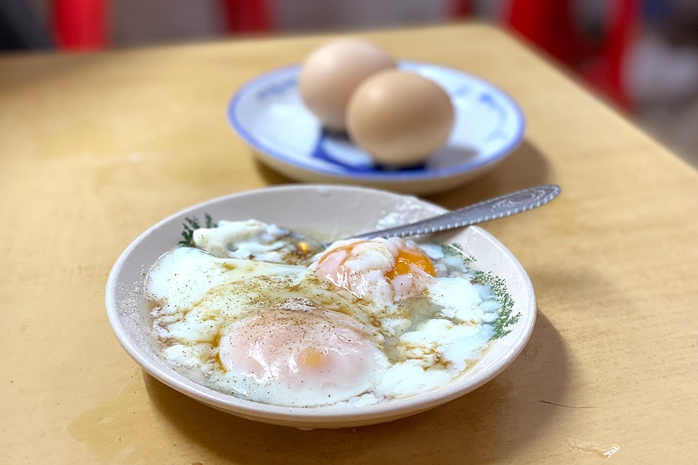 Half boiled eggs. — Picture by CK Lim