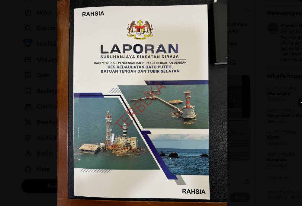 Page 207 of the declassified Pulau Batu Puteh RCI report recommends action to be taken against former prime minister Tun Dr Mahathir Mohamad. — Picture from X/ahmadmaslan
