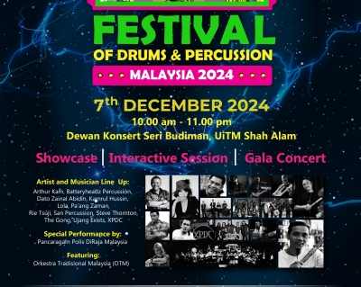 Drum with XPDC, Exists at festival this Saturday; Zainal Abidin, Steve Thornton, Rie Tsuji also performing