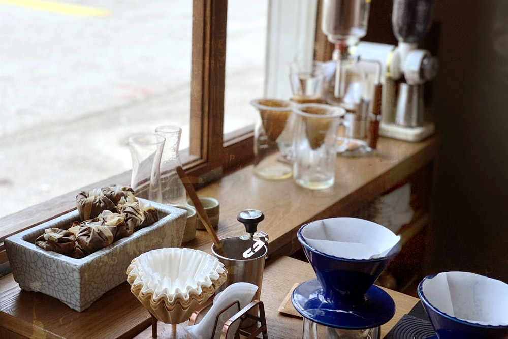 Various coffee brewing paraphernalia. — Picture by CK Lim