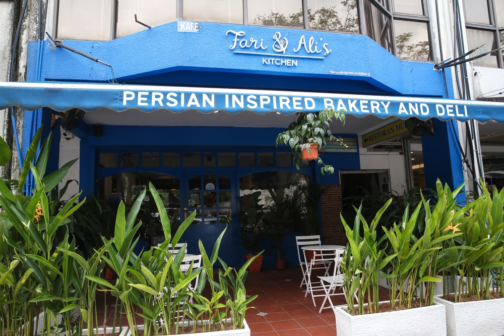 Brilliant blue: Fari and Ali’s Kitchen, which turned one recently, is right next to the Caring pharmacy in Bukit Damansara. — Picture by Yusof Mat Isa