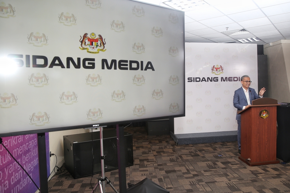 Communications Minister Fahmi Fadzil said the proposed changes to the CMA would enhance Malaysians’ freedom of speech by clarifying overly broad provisions. — Picture by Choo Choy May