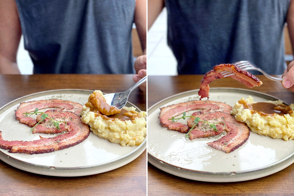 Pair your meat with mashed potatoes.

