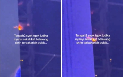 Fire sparks briefly at Siti Nurhaliza, Judika concert at Merdeka Stadium; no injuries reported (VIDEO)