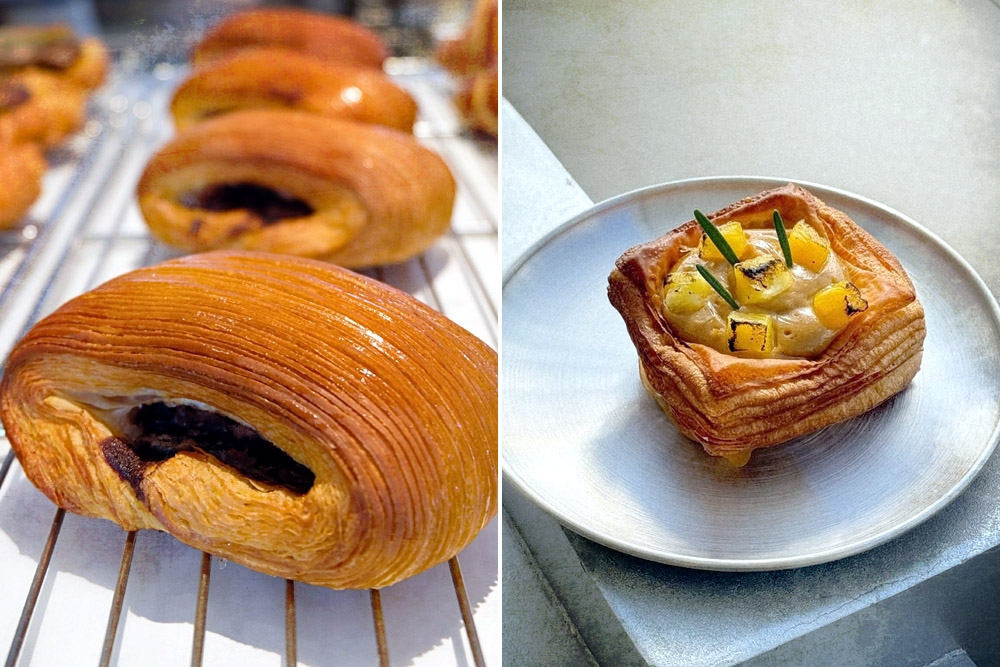 Ham Chim Pain (left). Pineapple Banana Danish (right). — Picture courtesy of Magnificent Park Bakery