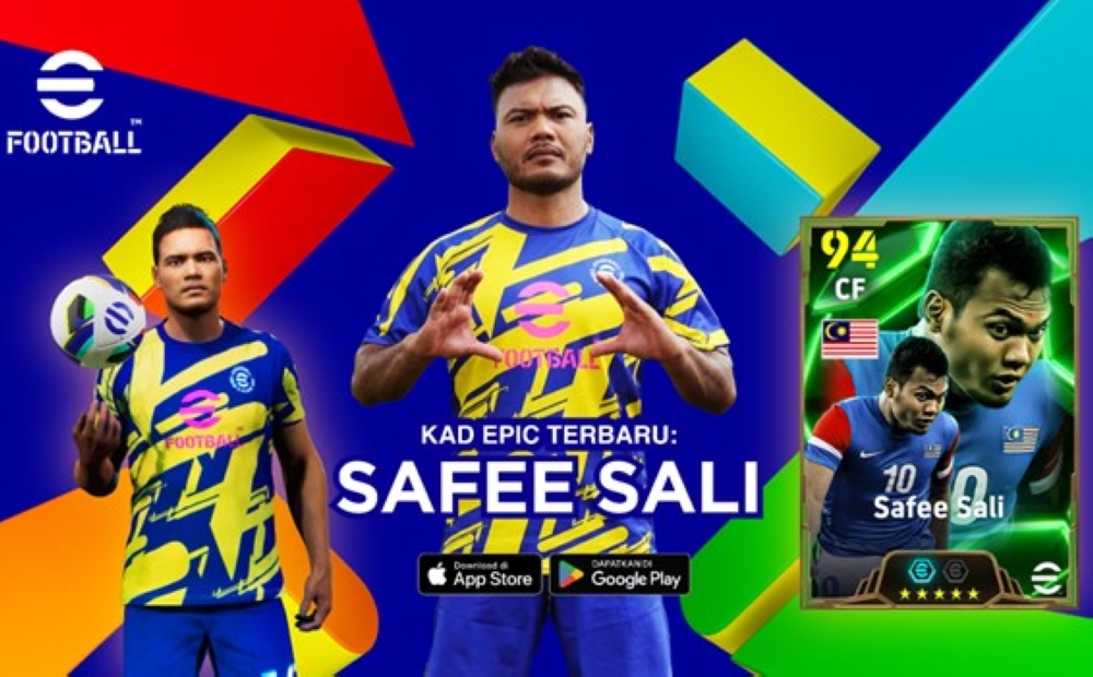 To celebrate the collaboration, Konami eFootball has introduced an EPIC-status card for former Malaysian footballer Safee Sali. — Picture courtesy of Konami