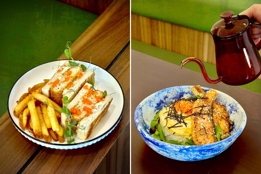 Ebi Katsu Sando (left) and Miso Salmon Chazuke (right). — Picture courtesy of SoulYard