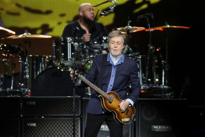 Beatles reunion in London as Ringo Starr and Paul McCartney share the stage at O2 Arena