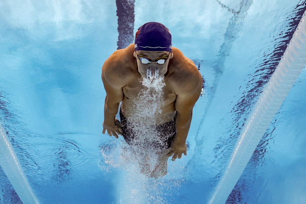 France’s Leon Marchand won the men’s 200m breaststroke final at the 2024 Paris Olympics. — Reuters pic