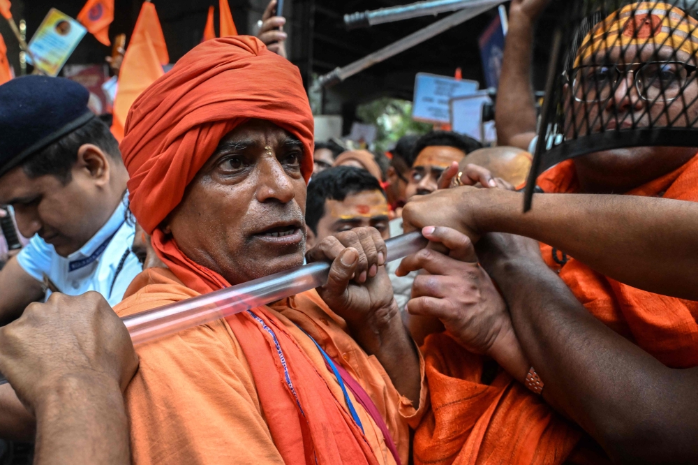 Religious relations have been turbulent, including widespread unrest in November in clashes between Hindu protesters and security forces. — AFP pic