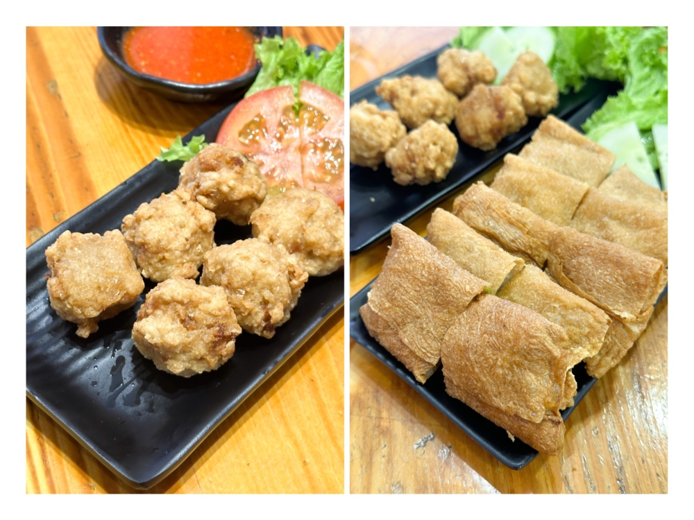 Fried Kampar Fish Balls make chewy, crunchy bites (left) while the Fried Kampar Bean Curd (right) has a layer of fish paste inside — Picture by Lee Khang Yi